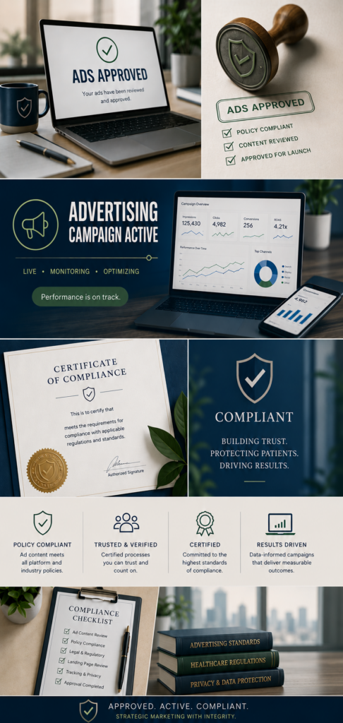approved, active, complaint, ppc ad campaigns
